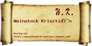 Weinstock Krisztián névjegykártya